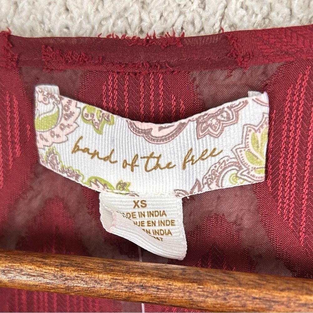 Band Of The Free‎ Bodysuit Womens XS Merlot Agatha Merlot Surplice Bodysuit - Picture 6 of 12